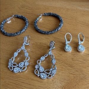 Elegant Silver Earring Jewelry Set